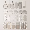 Various Shapes Of Decorative Mirrors For Modern Home Wall Decor Design
