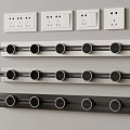 Various Electrical Outlets And Power Strips With Different Colors And Designs