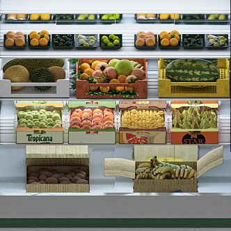 Modern fruit shelf 3d model