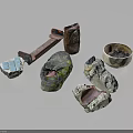 Handmade Natural Stone Crafts With Irregular Shapes Colorful Coating And Pottery Bowl