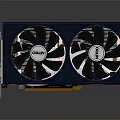High Performance Computer Graphics Card With Dual Fan Cooling System And Modern Design 3d model