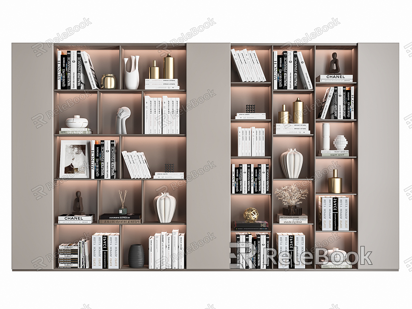 Modern bookcase model