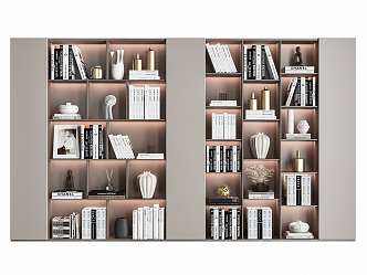 Modern bookcase 3d model