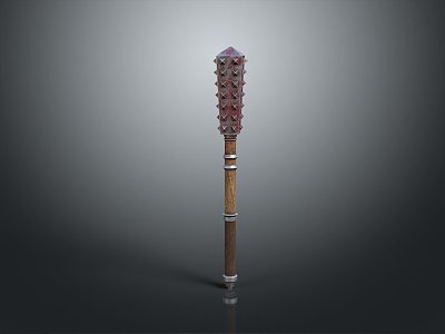 Sci-fi Hammer Sci-fi Stick Mace Sci-fi Weapon Ancient Weapon Hammer Cold Weapon Medieval Item 3d model