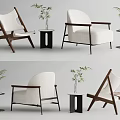 Single sofa side a few corner a few 3d model