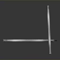 Modern Slim Lighting Fixture Set With Silver Metal Tubes And Reflective Base Design