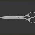 Stainless Steel Hardware Scissors With Modern Silver Design And Sharp Blades 3d model