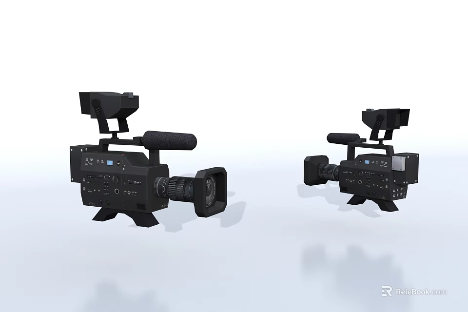 Professional Commercial Video Cameras For Business Recording Applications 3d model 
