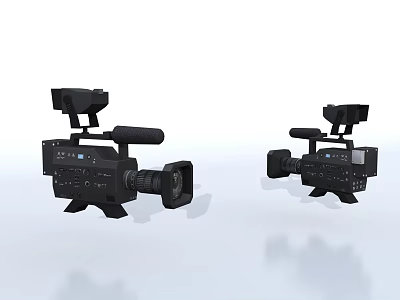 Video recording equipment Hand-held video recorders 3d model