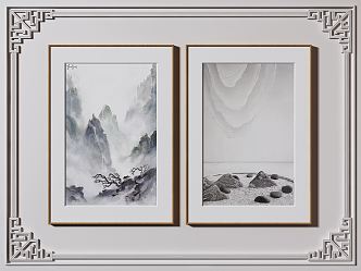 New Chinese Decorative Painting 3d model