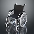 Modern Wheelchair With Black Seat White Frame Armrests And Large Wheels