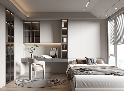 Modern Tatami Bedroom 3d model