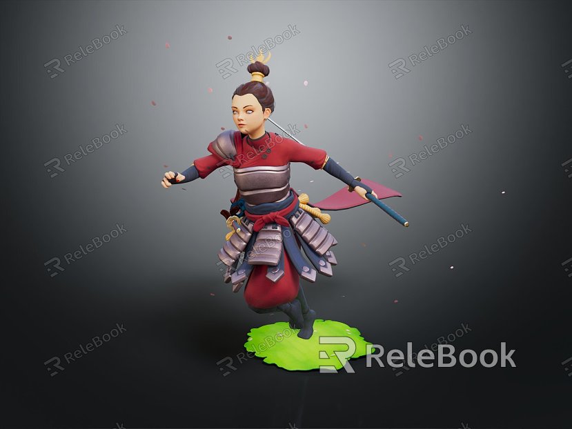 Modern game character warrior woman warrior heroine general woman model