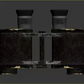Vintage Leather Business Equipment Binoculars with Gold Accents and Professional Optics