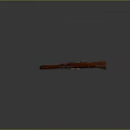 Two Rifles Displayed on Tricolored Background with Red Blue and Gray Sections