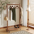 Hanger Antique Coat Rack Clothes 3d model