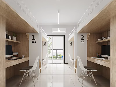 Dormitory dormitory school bed staff students 3d model
