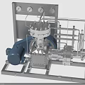 Industrial Equipment Featuring Metal Frame Mechanical Components And Electric Motor