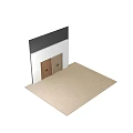 Dark Brown Wooden Double Doors With Black Handles And Natural Wood Texture