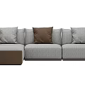Modern Multiplayer Corner Sofa 3d model
