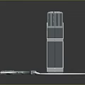 Silver Metal Mechanical Component With Rod Cable Clip And Connector Structure Design