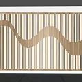 Modern special-shaped solid wood grid background wall special-shaped wave background wall corrugated background wall grid background wall solid wood background wall special-shaped square background wall 3d model
