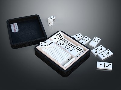 modern chess steak dice 3d model