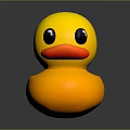 Playful Yellow Rubber Duck Doll with Black Eyes and Red Beak for Kids