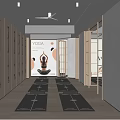 Yoga Fitness Studio Interior With Yoga Mats Balls Straps And Wooden Walls