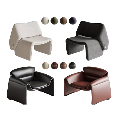 Modern Leisure Sofa Set With Comfortable Design And Beige Dark Grey Black Brown Colors 3d model