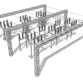 Large Industrial Equipment With Metal Frame And Electrical Distribution Components
