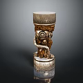 Vintage Column Sci-Fi Column Decorative Column Antique 3d model