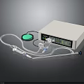 Medical Suction Device With White Unit Digital Display Control Buttons Transparent Tubes And Green Component