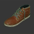 Stylish Brown Mid Top Leather Casual Shoes With Gray Laces And Light Sole