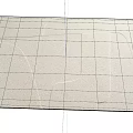 Modern Square Carpet Geometric Texture Carpet 3d model