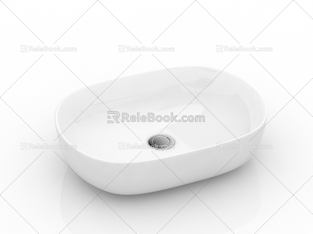 Wash basin ceramic basin 3d model