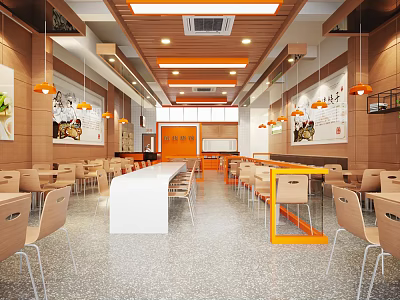 Modern Restaurant 3d model