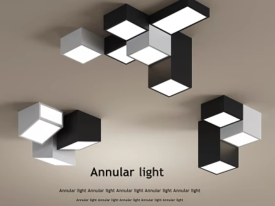 Annular Ceiling Light Modern Design With Adjustable Brightness And Geometric Structure 3d model