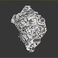 Modern Snow Mountain Snow Rock Block 3d model