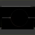 Gray Antenna Structure With Vertical Pole Square Base Horizontal Rods And Simple Design