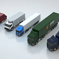 Industrial Equipment Various Colored Truck Models For Industrial Logistics And Transport