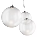 Modern Transparent Glass Spherical Pendant Lights with Multiple Hanging Design for Interior Decor