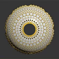 Elegant Spherical Mosaic Furniture Lamp With White Glass And Gold Tassel Design