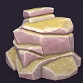 Stone Cartoon Stone Stylized Stone Hand-painted Stone Stone Block Big Stone 3d model