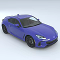 Blue Two Door Sports Car Featuring Sleek Exterior Design And Aerodynamic Body