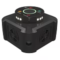 Black Electronic Device With Control Panel Colored Buttons And Cooling Fans