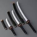 Japanese knife 3d model