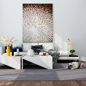Modern Sofa Coffee Table Combination Sofa Combination 3d model
