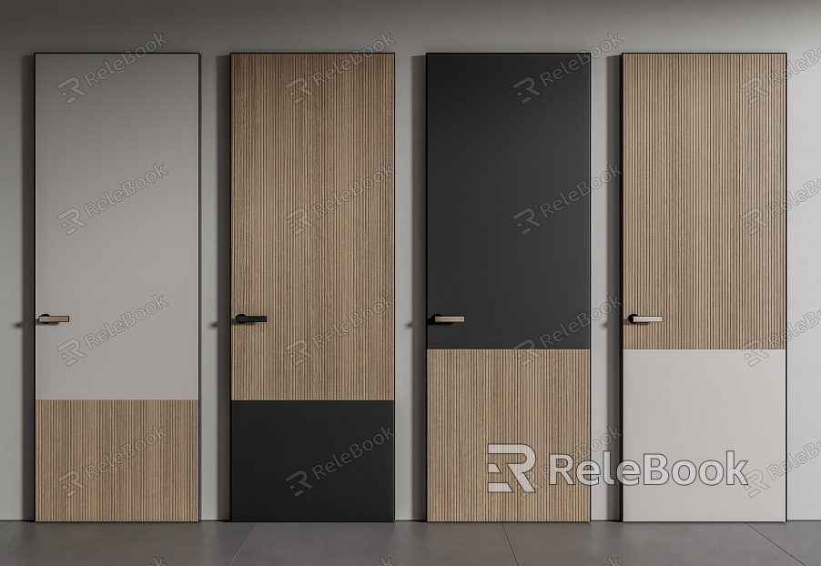 Modern swing door minimalist door model