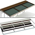 Modern Awning With Metal Frame And Polycarbonate Panels In Multiple Colors